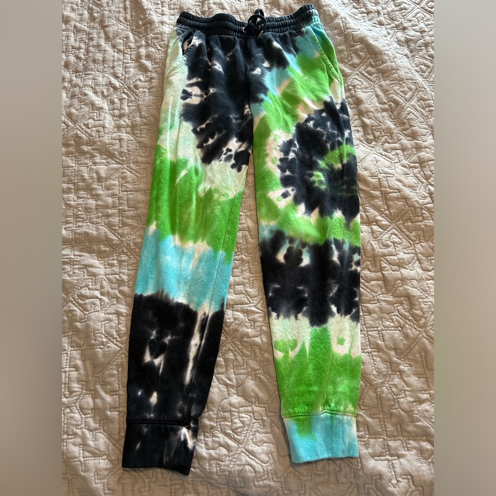 Tie dyed ivory Ella sweatpants